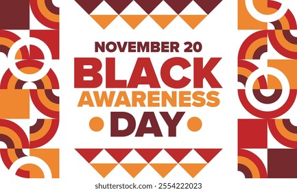 Black Awareness Day. Holiday in Brazil. Afro Brazilians. Celebrate awareness by the black community in November. African and brazilian culture. Black history art. Vector illustration