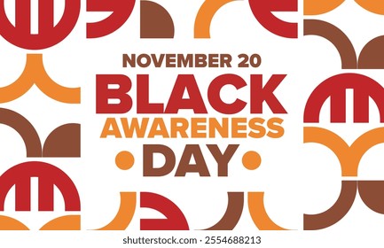 Black Awareness Day. Holiday in Brazil. Afro Brazilians. Celebrate awareness by the black community in November. African and brazilian culture. Black history art. Vector illustration