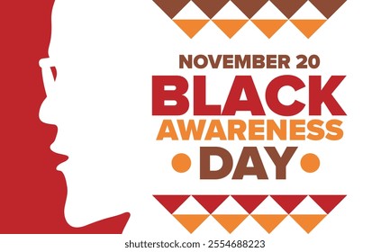 Black Awareness Day. Holiday in Brazil. Afro Brazilians. Celebrate awareness by the black community in November. African and brazilian culture. Black history art. Vector illustration