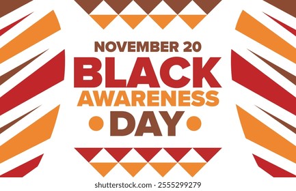 Black Awareness Day. Holiday in Brazil. Afro Brazilians. Celebrate awareness by the black community in November. African and brazilian culture. Black history art. Vector illustration