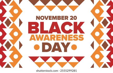 Black Awareness Day. Holiday in Brazil. Afro Brazilians. Celebrate awareness by the black community in November. African and brazilian culture. Black history art. Vector illustration