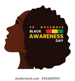 Black awareness day illustration poster