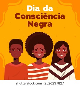 Ilustración de conciencia negra en diseño de estilo plano con personas