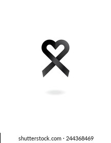 Black awareness ribbon 