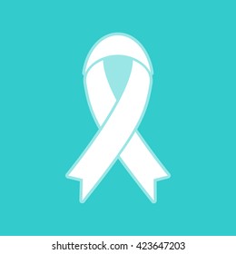 Black awareness ribbon sign