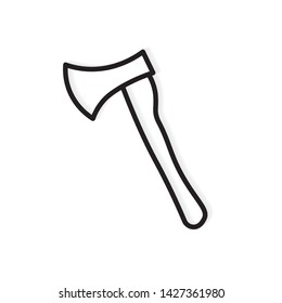 black axe icon- vector illustration