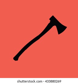 Black axe silhouette icon vector illustration