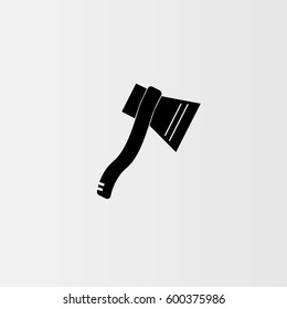 Black Axe Vector Icon, The symbol of axe tool. Simple, modern flat vector illustration for mobile app, website or desktop app     