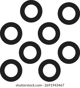 Preto babbobles Vetor arte design 
