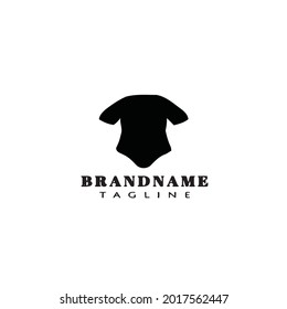 black baby bodysuit logo icon design template modern vector illustration