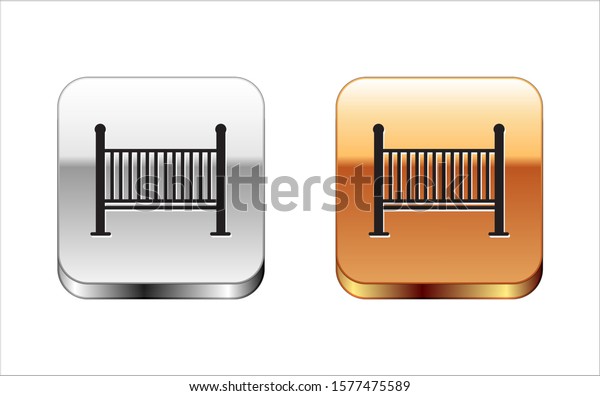 Black Baby Crib Cradle Bed Icon Stock Vector Royalty Free 1577475589