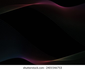 black back ground with spectrum line free form pattern.eps