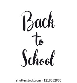 Black Back School Typography Style Vector Stock Vector (royalty Free 