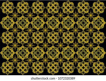 Black backdrop with a beautiful traditional pattern