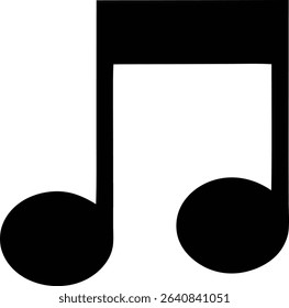 Black background with 3D musical notes icon for web design.