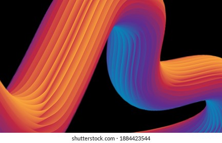 Black background with abstract fluid shapes in gradient colors.