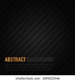 Black background. Abstract geometric template for business. Background texture with square and triangle. Vector 