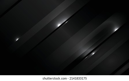 black background abstract with gradient in studio and wall texture vector, empty room studio used for product presentation, black wallpaper with shine use for product shooting