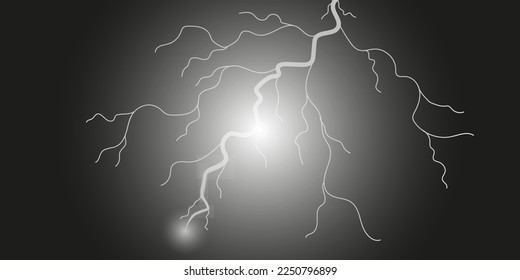 black background with abstract lightning flash lines, vector