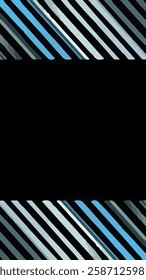 Black background with abstract lines above and below
