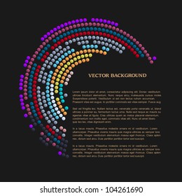 Black background with abstract mosaic