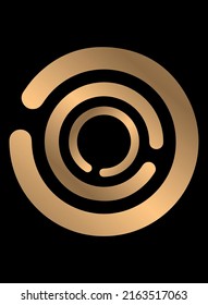 Black background with abstract pattern of circles