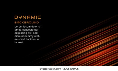 black background with abstract shine line, minimal banner concept