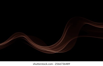 Black background with abstract wave flow.