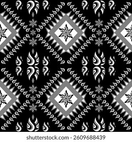 Black background with alternating white and gray patterns