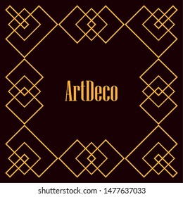 black background art deco frames