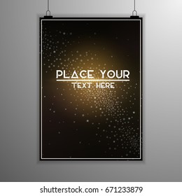 Black background banner for text and message design. Vector illustration