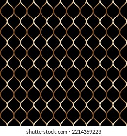 Black background with a beautiful pattern.Vector seamless pattern with a beautiful golden ornament.