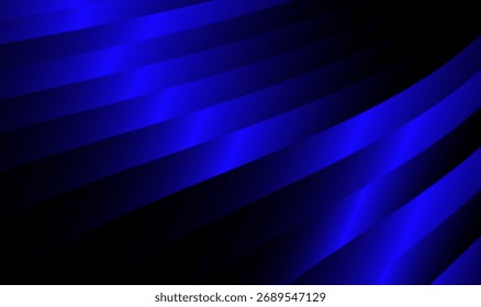 Fondo negro con rayas de degradado azul dividiéndose en diferentes direcciones. Abstractas diseño elegante para Anuncios, carteles, Fondos de pantalla y gráficos digitales.