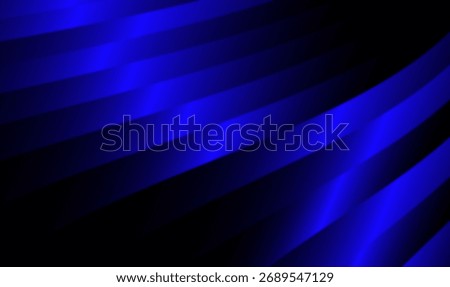 Black background with blue gradient stripes splitting in different directions. Abstract elegant design for banners, posters, wallpapers, and digital graphics.