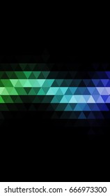 Black background with blue and green triangles