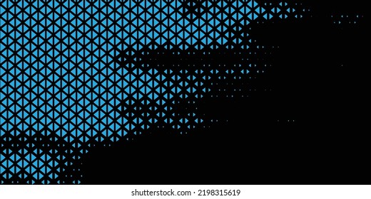 Fondo negro y triángulo azul
