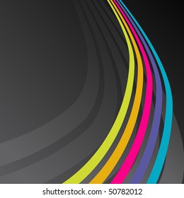 black background with bright lines