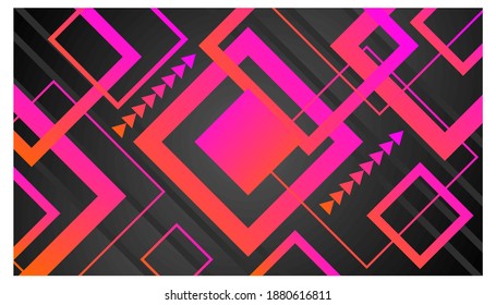 black background with bright pink gradient rectangular pattern gradient lines for business