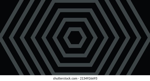 Black background center polygon line pattern
