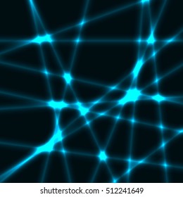 Black background with cold blured laser rays.Very dark background with cool laser rays