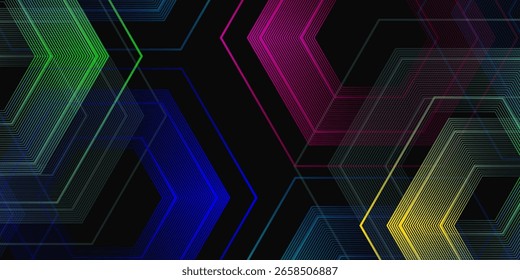 Schwarzer Hintergrund Farbe Design Hexagon Design gute Klasse modern.