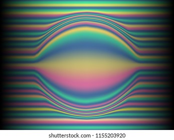 Black background with colored, iridescent twisted lines, neon effekt, glow