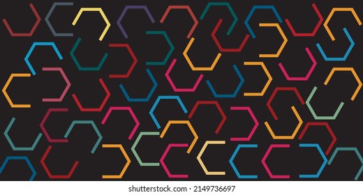 black background and colorful figure 