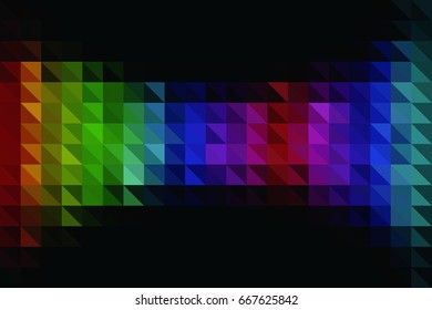 Black background with colorful triangles