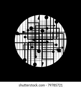 Black background with creative design