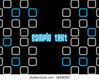 black background with cube and place for text