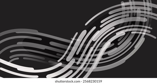 black background with curve outline gradation variations