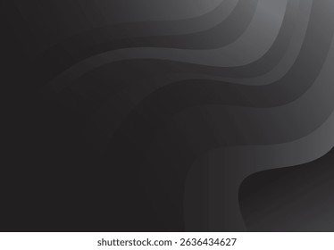 Black background with curved gray and black patterns