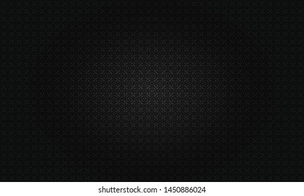 Black background. Dark abstract background with isolated repeated abstract circle texture.