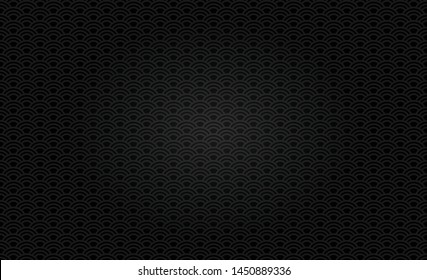 Black background. Dark abstract background with isolated japanese concept texture.